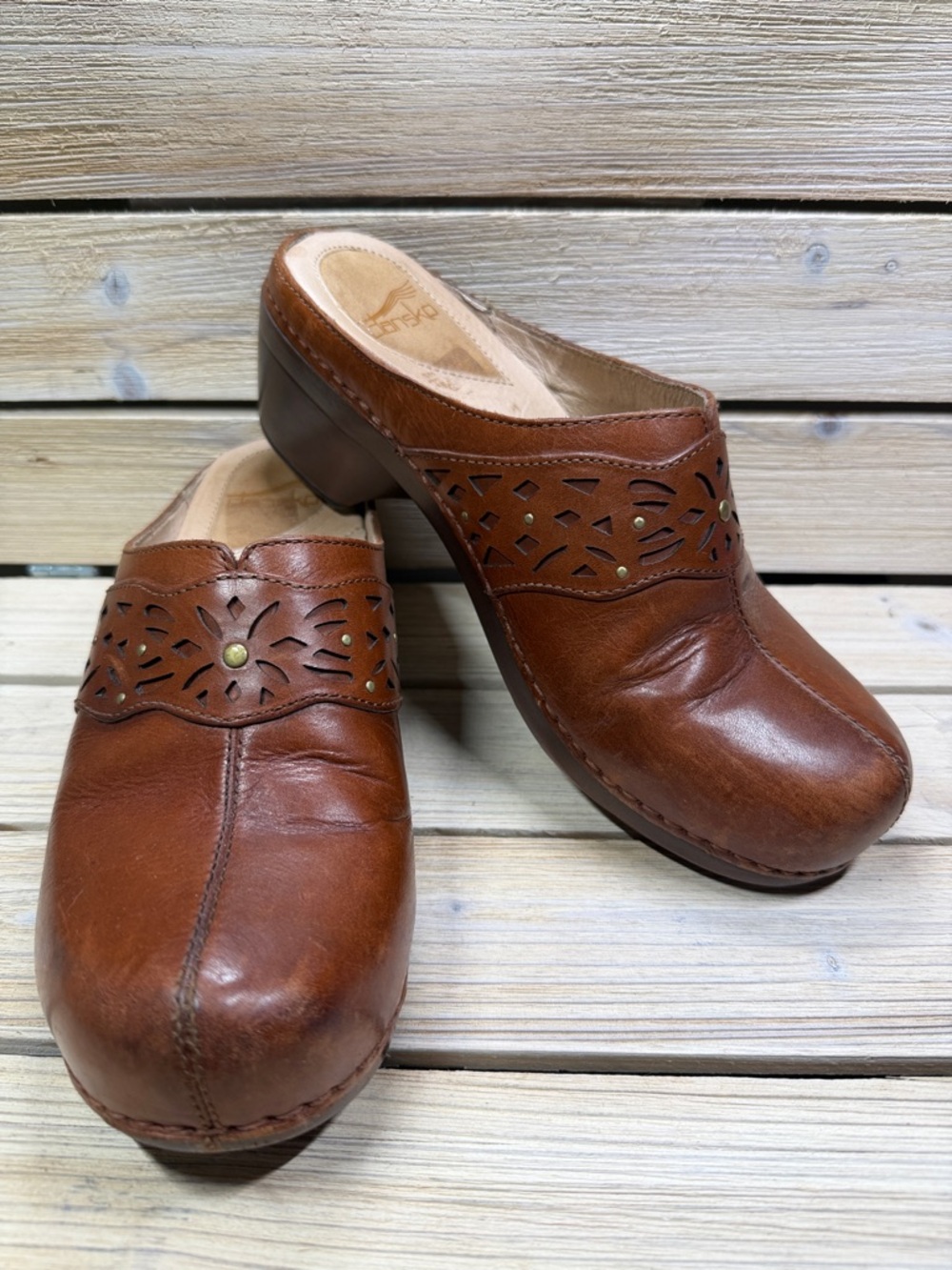Dansko Shyanne Leather Clogs Size 40